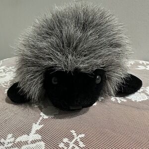 Cascade Toy Puppet Porcupine Plush Stuffed Animal Gray Black Soft Tail